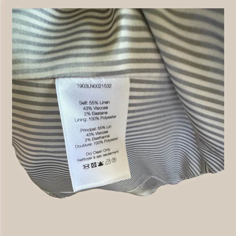 Veronica Beard Black Double-Breasted Linen-Blend Blazer
